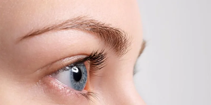 beautiful eyes of female patient - blepharoplasty technique